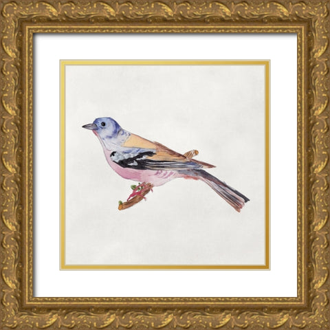 Bird Sketch II Gold Ornate Wood Framed Art Print with Double Matting by Wang, Melissa