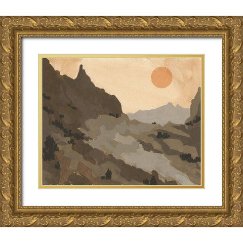 Thunder Rock I Gold Ornate Wood Framed Art Print with Double Matting by Green, Jacob