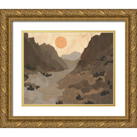 Thunder Rock II Gold Ornate Wood Framed Art Print with Double Matting by Green, Jacob