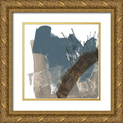 Neutral Arc I Gold Ornate Wood Framed Art Print with Double Matting by Goldberger, Jennifer