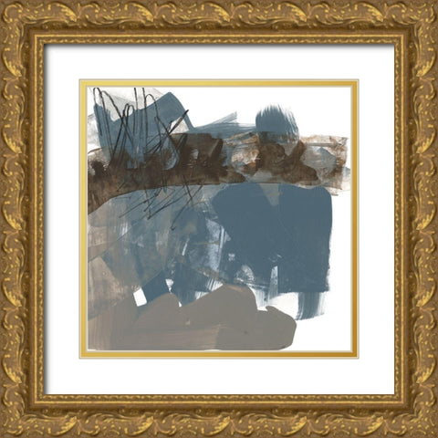 Neutral Arc II Gold Ornate Wood Framed Art Print with Double Matting by Goldberger, Jennifer