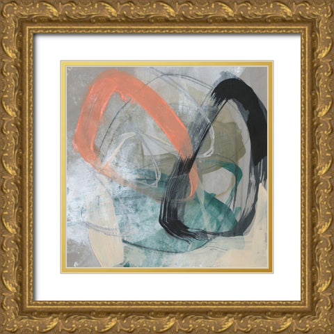 Converging Loops I Gold Ornate Wood Framed Art Print with Double Matting by Goldberger, Jennifer