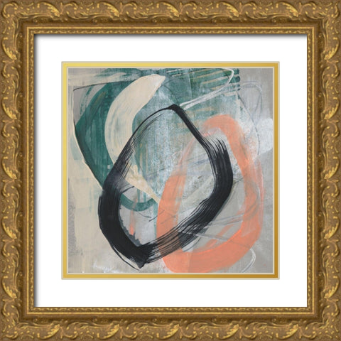 Converging Loops II Gold Ornate Wood Framed Art Print with Double Matting by Goldberger, Jennifer