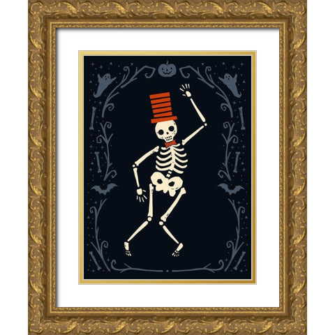 Skeleton Crew II Gold Ornate Wood Framed Art Print with Double Matting by Barnes, Victoria