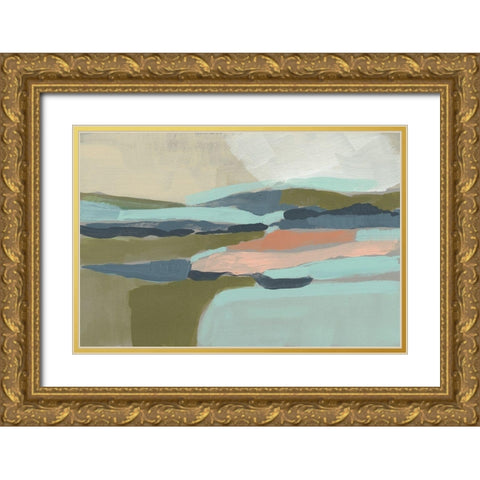 Pastel Plane I Gold Ornate Wood Framed Art Print with Double Matting by Goldberger, Jennifer