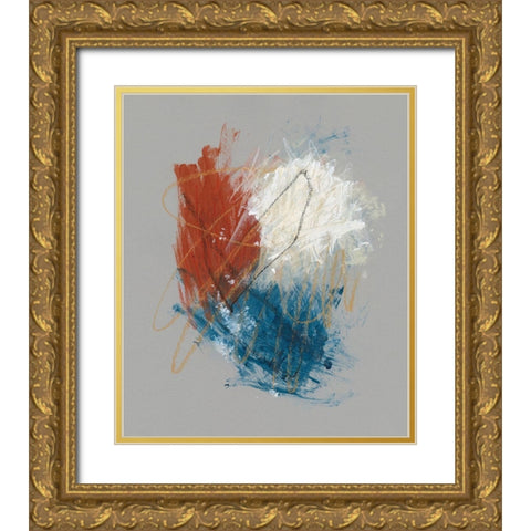 Primary Color Study I Gold Ornate Wood Framed Art Print with Double Matting by Stramel, Renee W.