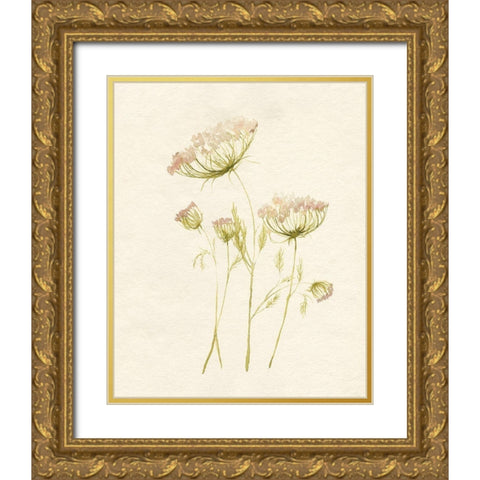 Blush Lace II Gold Ornate Wood Framed Art Print with Double Matting by Goldberger, Jennifer