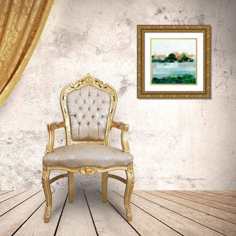 Sienna Sunset II Gold Ornate Wood Framed Art Print with Double Matting by Harper, Ethan