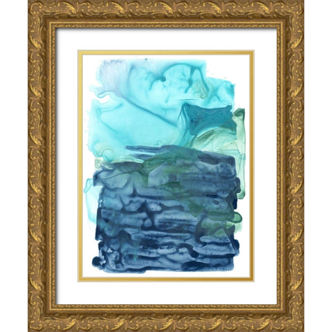 Water Weaver II Gold Ornate Wood Framed Art Print with Double Matting by Vess, June Erica