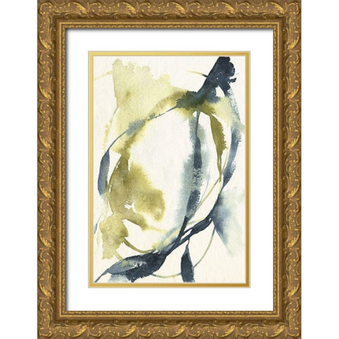 Unwinding I Gold Ornate Wood Framed Art Print with Double Matting by Goldberger, Jennifer