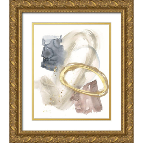 Golden Ring II Gold Ornate Wood Framed Art Print with Double Matting by Goldberger, Jennifer