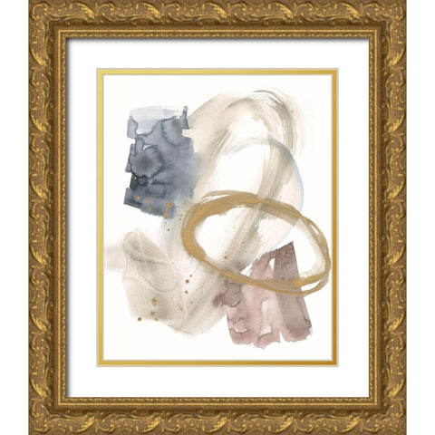 Golden Ring II Gold Ornate Wood Framed Art Print with Double Matting by Goldberger, Jennifer