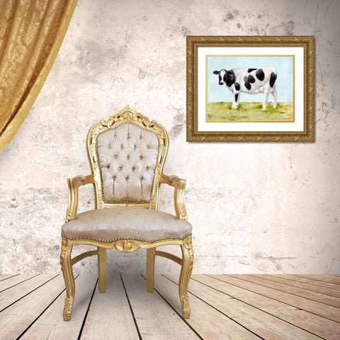 Grazy Day I Gold Ornate Wood Framed Art Print with Double Matting by Warren, Annie