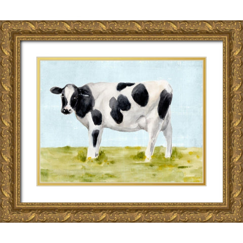 Grazy Day I Gold Ornate Wood Framed Art Print with Double Matting by Warren, Annie