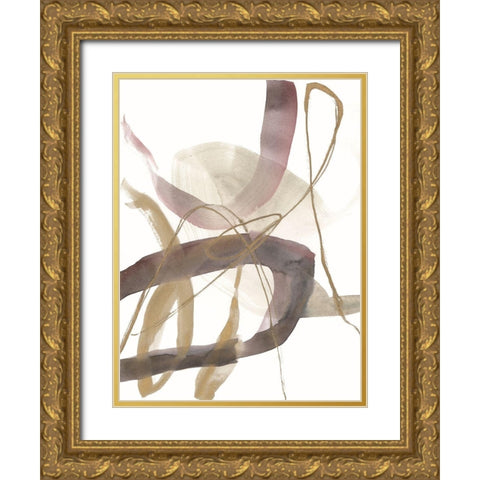 A Hint of Plum I Gold Ornate Wood Framed Art Print with Double Matting by Goldberger, Jennifer