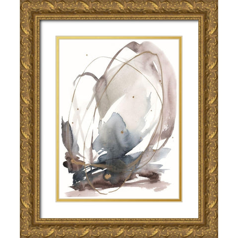 Inky Vortex I Gold Ornate Wood Framed Art Print with Double Matting by Goldberger, Jennifer