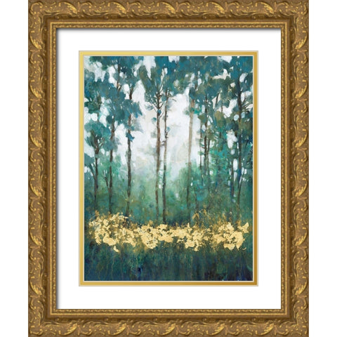 Glow in the Forest I Gold Ornate Wood Framed Art Print with Double Matting by OToole, Tim