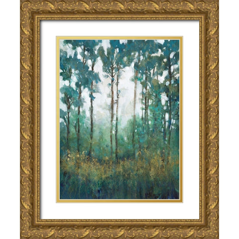 Glow in the Forest I Gold Ornate Wood Framed Art Print with Double Matting by OToole, Tim