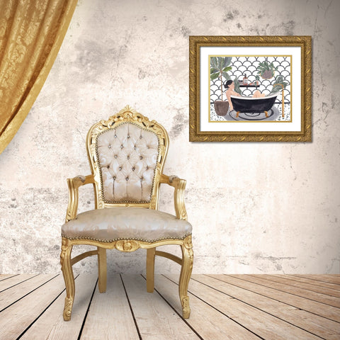 Meeting Myself II Gold Ornate Wood Framed Art Print with Double Matting by Wang, Melissa