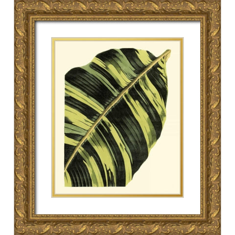 Grandiose Leaves II Gold Ornate Wood Framed Art Print with Double Matting by Vision Studio