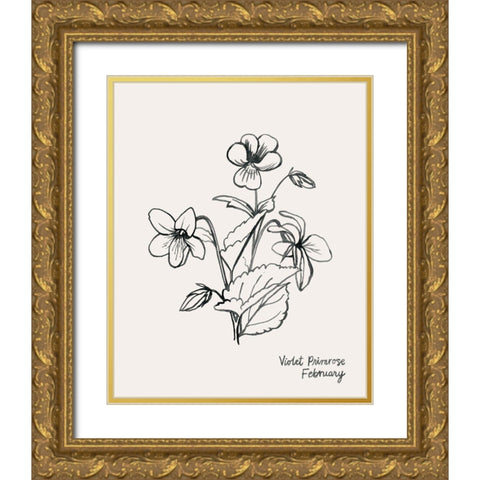 Annual Flowers II Gold Ornate Wood Framed Art Print with Double Matting by Popp, Grace
