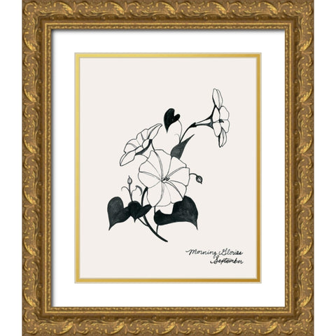 Annual Flowers IX Gold Ornate Wood Framed Art Print with Double Matting by Popp, Grace
