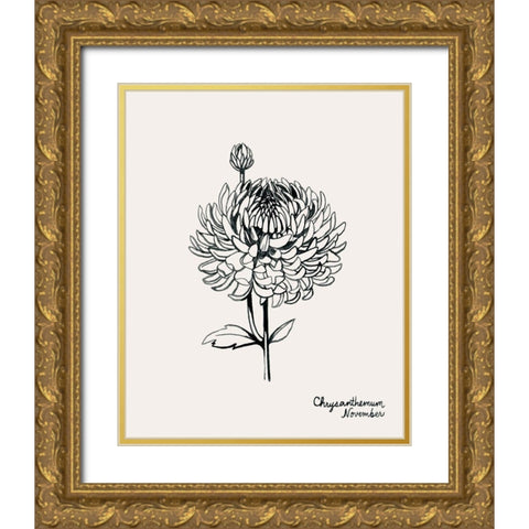 Annual Flowers XI Gold Ornate Wood Framed Art Print with Double Matting by Popp, Grace