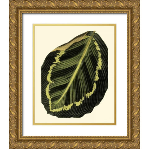 Grandiose Leaves IV Gold Ornate Wood Framed Art Print with Double Matting by Vision Studio