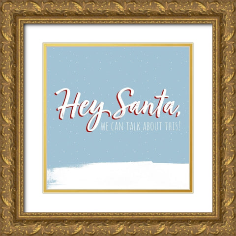 Dear Santa II Gold Ornate Wood Framed Art Print with Double Matting by Popp, Grace