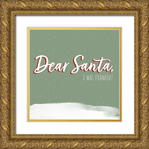 Dear Santa III Gold Ornate Wood Framed Art Print with Double Matting by Popp, Grace