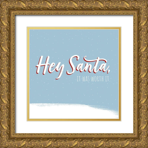 Dear Santa IV Gold Ornate Wood Framed Art Print with Double Matting by Popp, Grace