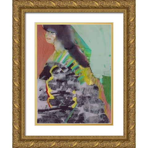 Walking Woman II Gold Ornate Wood Framed Art Print with Double Matting by Cartissi