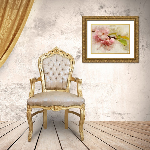 Blossom Elegance I Gold Ornate Wood Framed Art Print with Double Matting by Robertson, Leda