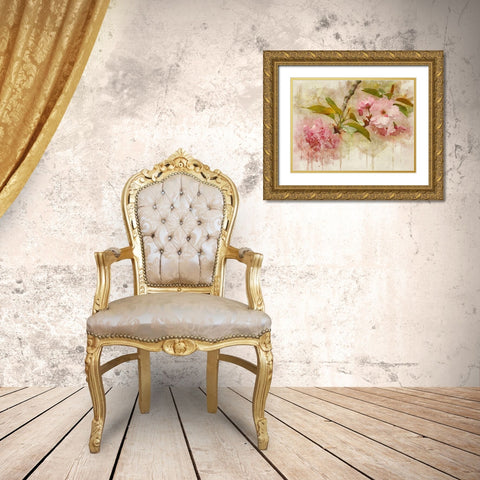 Blossom Elegance II Gold Ornate Wood Framed Art Print with Double Matting by Robertson, Leda