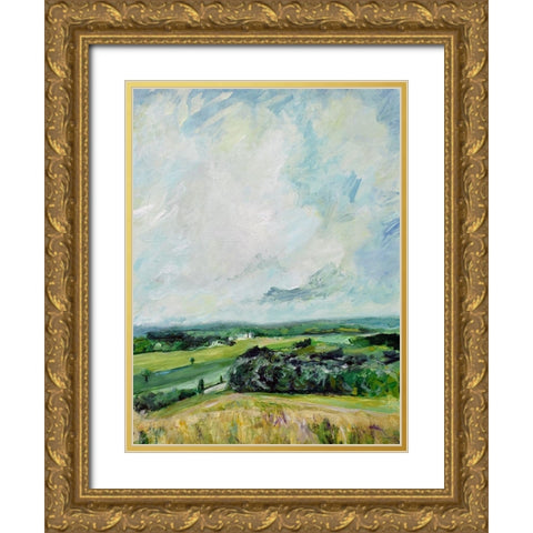 Mount Jeez Overlook II Gold Ornate Wood Framed Art Print with Double Matting by Evelia Designs