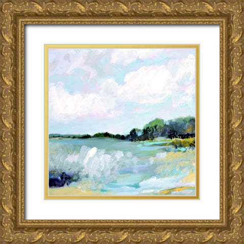 Surfscape I Gold Ornate Wood Framed Art Print with Double Matting by Fields, Karen