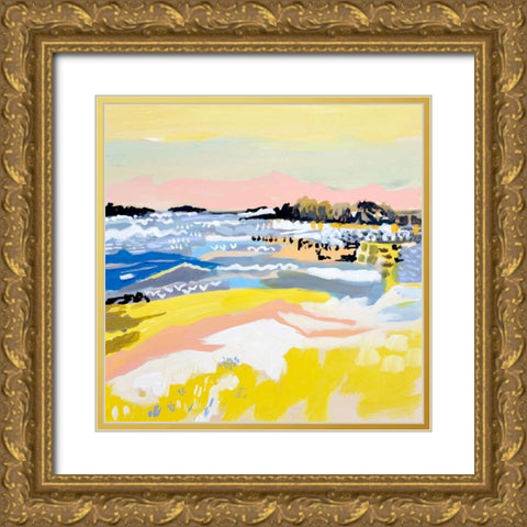 Surfscape V Gold Ornate Wood Framed Art Print with Double Matting by Fields, Karen