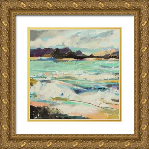 Surfscape VI Gold Ornate Wood Framed Art Print with Double Matting by Fields, Karen