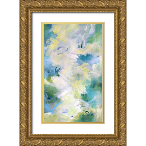 Springtime Rhythms I Gold Ornate Wood Framed Art Print with Double Matting by Riger, Sue
