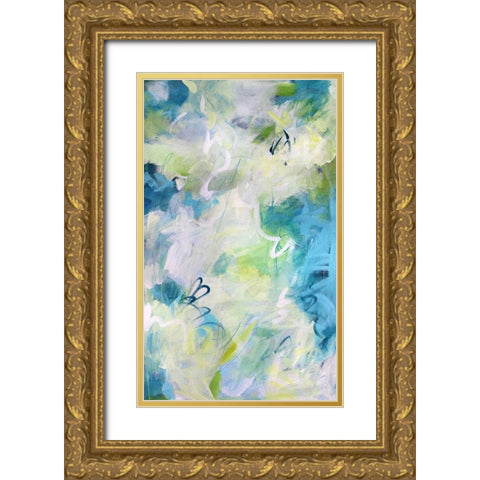 Springtime Rhythms II Gold Ornate Wood Framed Art Print with Double Matting by Riger, Sue