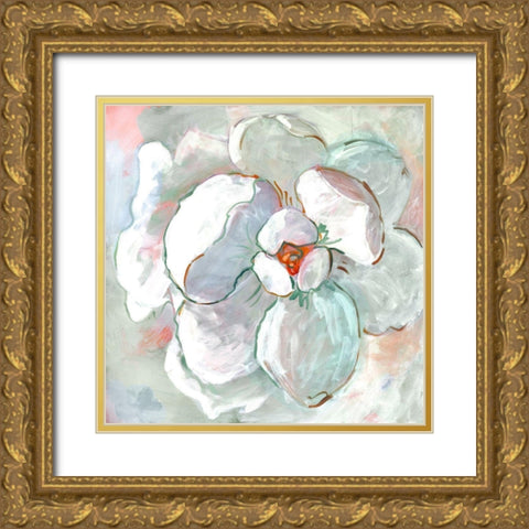 Contemporary Floral I Gold Ornate Wood Framed Art Print with Double Matting by Riger, Sue