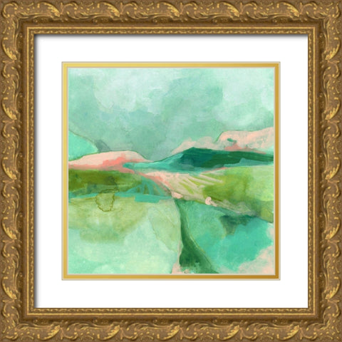 Mint Valley II Gold Ornate Wood Framed Art Print with Double Matting by Vess, June Erica