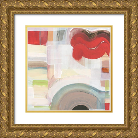 Red II Gold Ornate Wood Framed Art Print with Double Matting by Cartissi