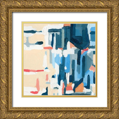 Summer Abstraction II Gold Ornate Wood Framed Art Print with Double Matting by Caroline, Emma