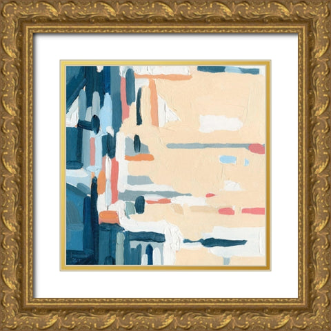 Summer Abstraction IV Gold Ornate Wood Framed Art Print with Double Matting by Caroline, Emma
