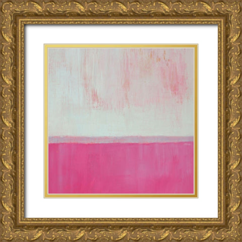 Raspberry Mint I Gold Ornate Wood Framed Art Print with Double Matting by Young, Carol