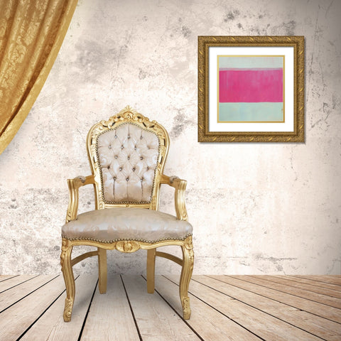 Raspberry Mint II Gold Ornate Wood Framed Art Print with Double Matting by Young, Carol