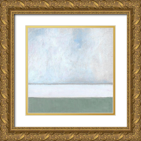 Seagrass Mist I Gold Ornate Wood Framed Art Print with Double Matting by Young, Carol