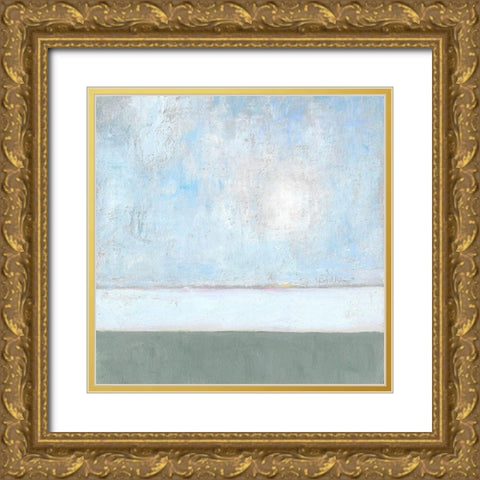 Seagrass Mist II Gold Ornate Wood Framed Art Print with Double Matting by Young, Carol