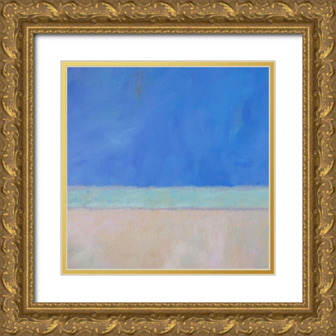 Wintergreen Sea I Gold Ornate Wood Framed Art Print with Double Matting by Young, Carol